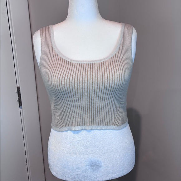 Wild Fable Beige Ribbed Knit Crop Tank Top XXL – Great for Fall Layering - Picture 1 of 10